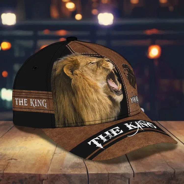 Personalized Lion King Baseball Cap for Man, Lion Hat for Son Lion Lovers