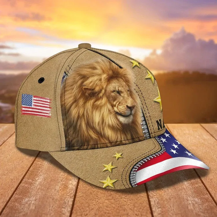 Personalized Lion King Baseball Cap for Man, Lion Hat for Son Lion Lovers