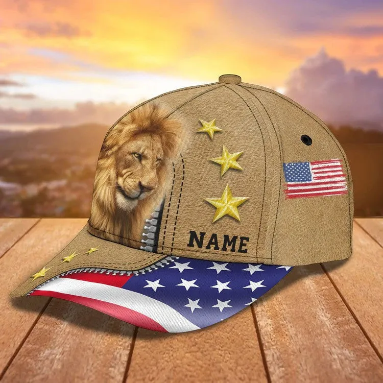 Personalized Lion King Baseball Cap for Man, Lion Hat for Son Lion Lovers