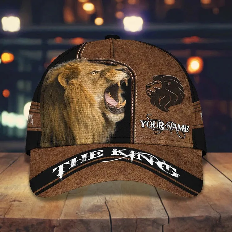 Personalized Lion King Baseball Cap for Man, Lion Hat for Son Lion Lovers