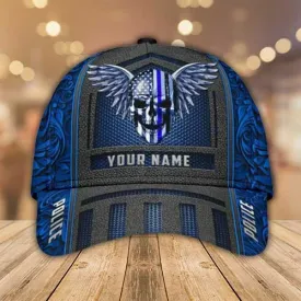 Personalized Skull Police Cap, Custom Police Hat for Skull Lovers