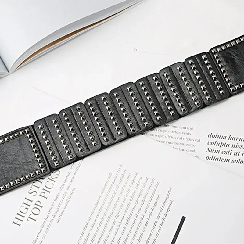 Pre Order:  Vegan Leather Studded Waist Belt