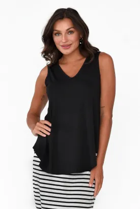 Rihanna Black Bamboo Tank