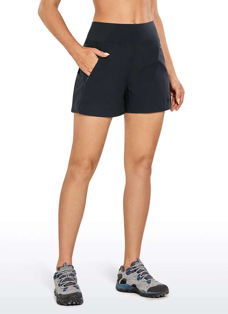 Ripstop Mid-Rise Hiking Shorts with Zip Pockets 4''