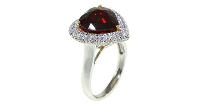 Ruby diamond ring 4.11ct