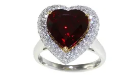 Ruby diamond ring 4.11ct