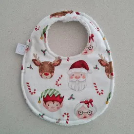 Santa & Friends Oval Bib