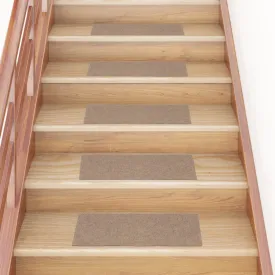 Self-adhesive Stair Mats Rectangular 15 pcs 60x25 cm Light Brown