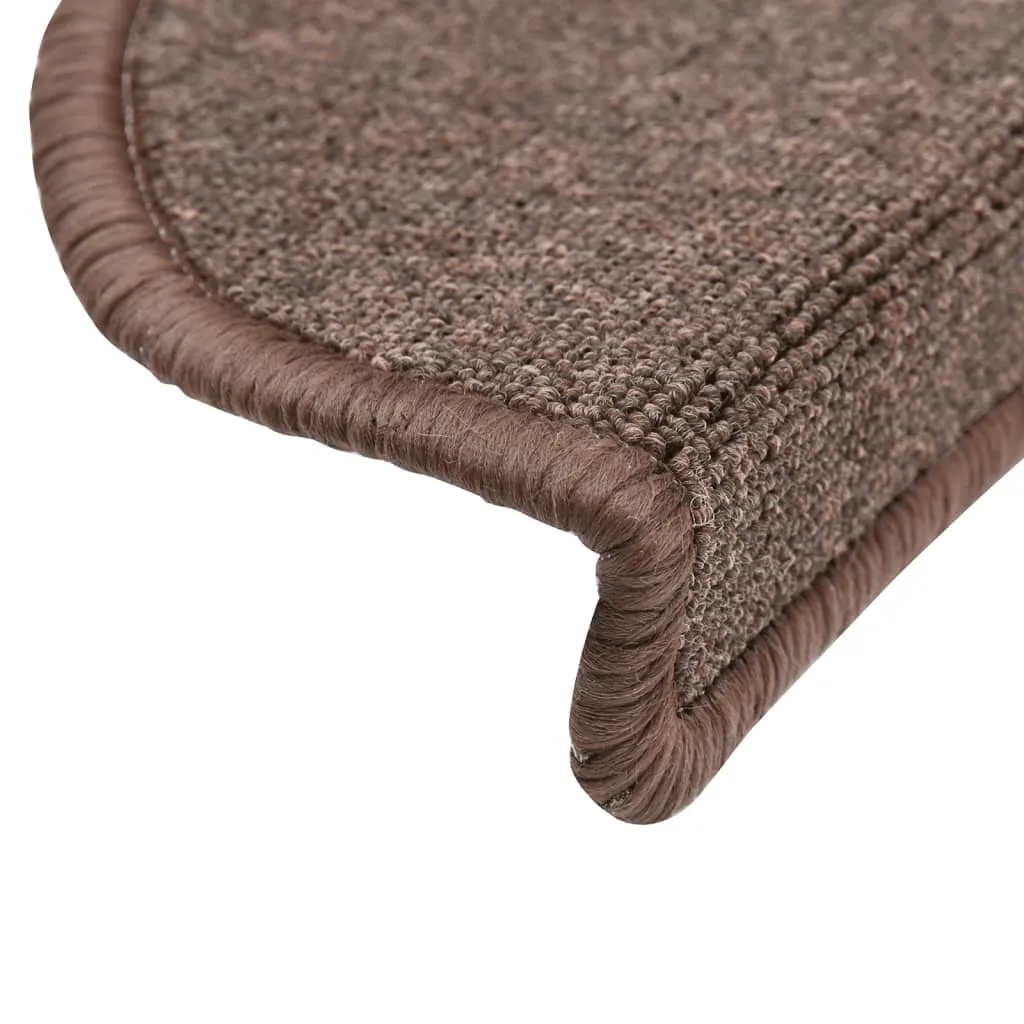 Stair Mats 10 pcs 56x17x3 cm Coffee Brown