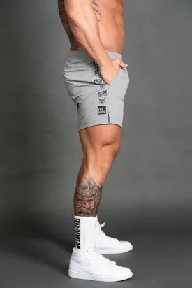 Steel HEIST | Men's Gym Shorts | Silver Grey