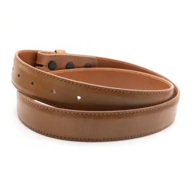 Tan Italian Calf Leather Belt Straps