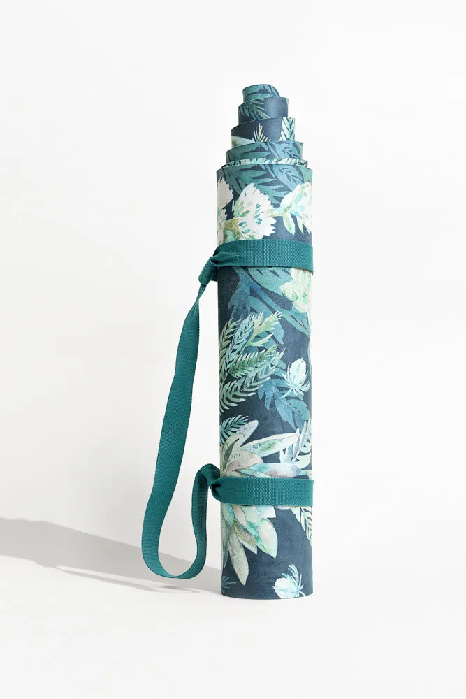 Vegan Suede Yoga Mat - Flourishing Foliage