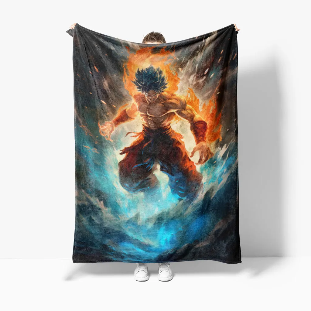 Vegeta Power-Up Custom Sherpa Blankets