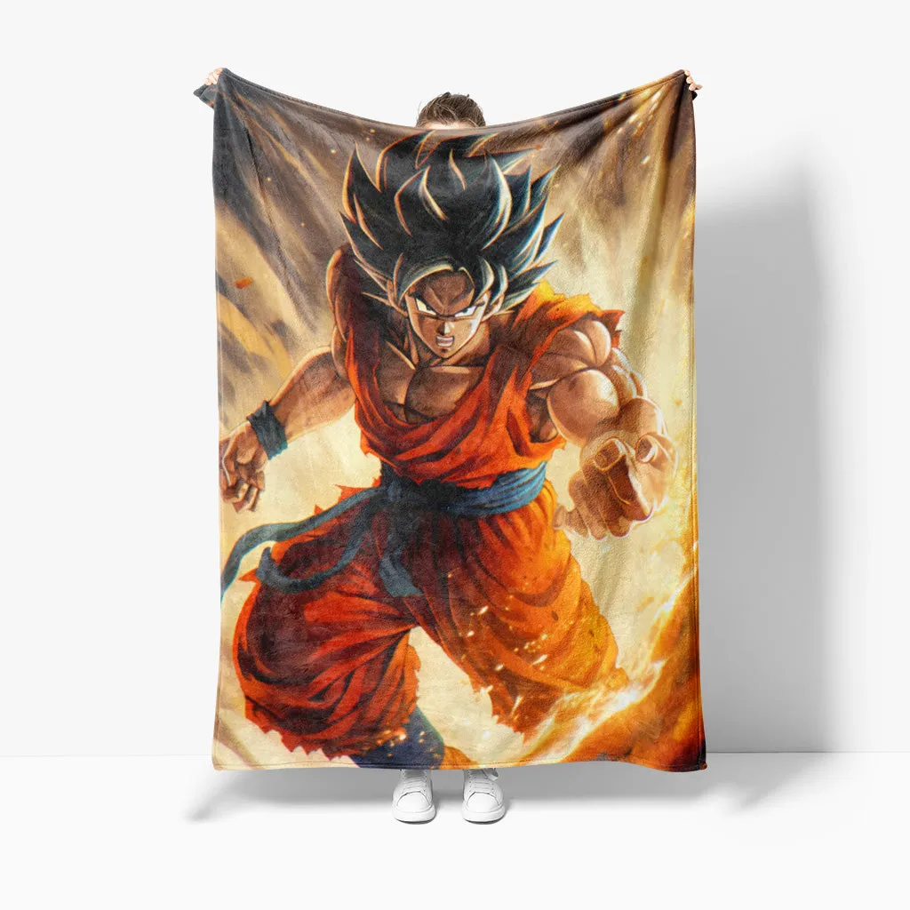 Vegeta Power-Up Custom Sherpa Blankets