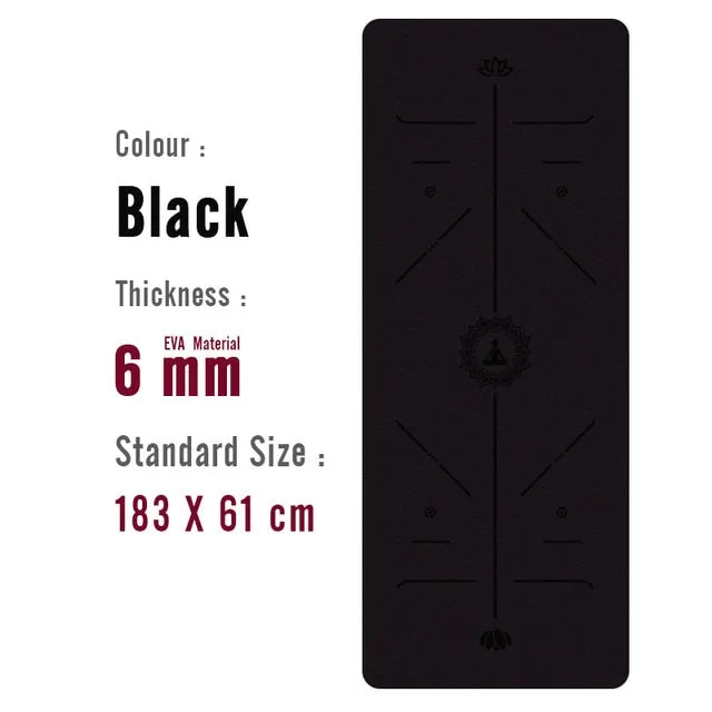 Yoga Mat with Position Line Non Slip Carpet