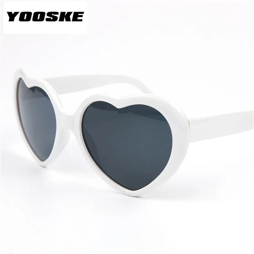 YOOSKE Love Heart Shaped Sunglasses Goggles Sun Glasses For Women Childen Boy Girl Baby Brand Designer